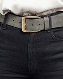 Robyn | Classic Vintage Gold Buckle Leather Belt for Jeans